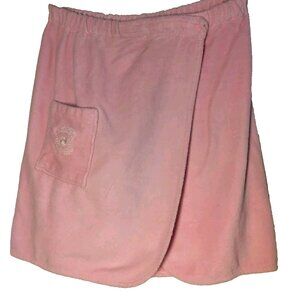 Fredericks of Hollywood Wrap Around Towel Waist Pool Swim Cover Up Pink Vintage